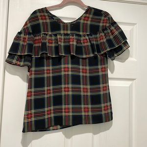 Jcrew Plaid Blouse